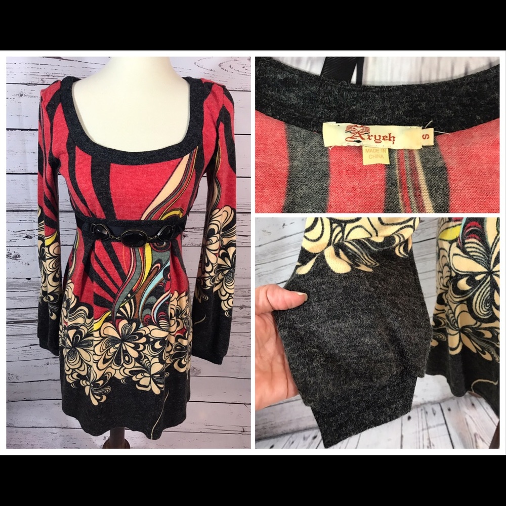 Aryeh tunic/dress with detailed belt size S